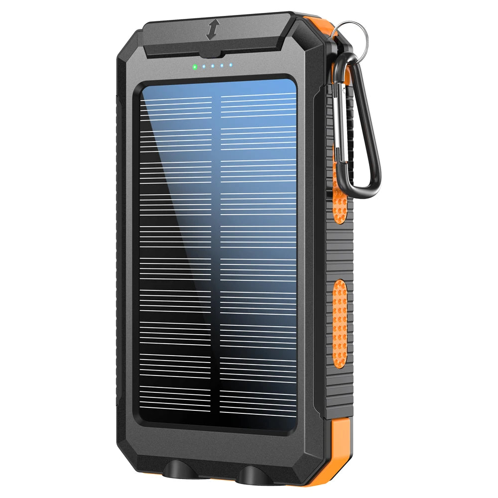 New Technology Products 2025 USB Charger 20100mAh LED Flashlight Waterproof Compass Portable 10000mAh Ultra Thin Solar Powerbank