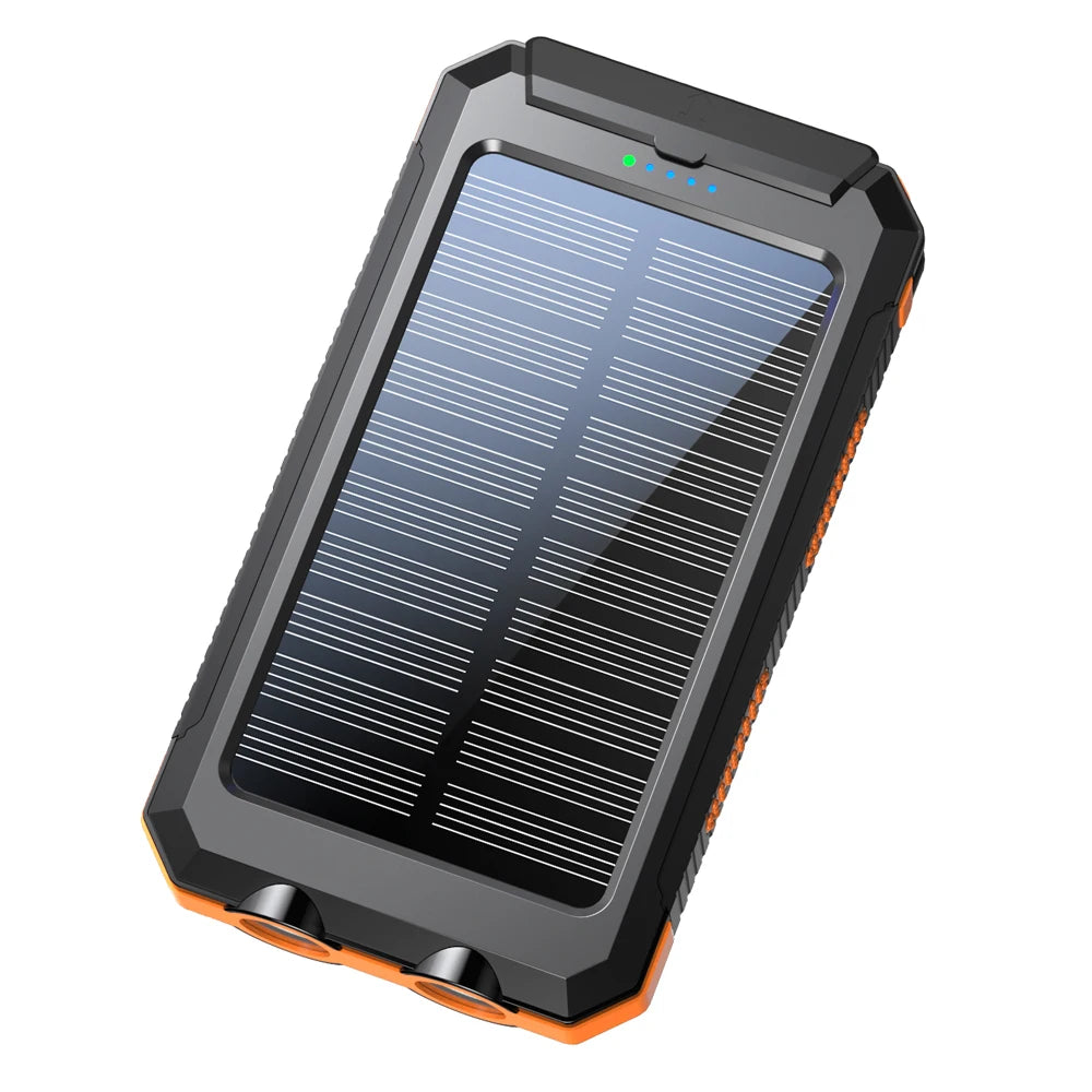 New Technology Products 2025 USB Charger 20100mAh LED Flashlight Waterproof Compass Portable 10000mAh Ultra Thin Solar Powerbank