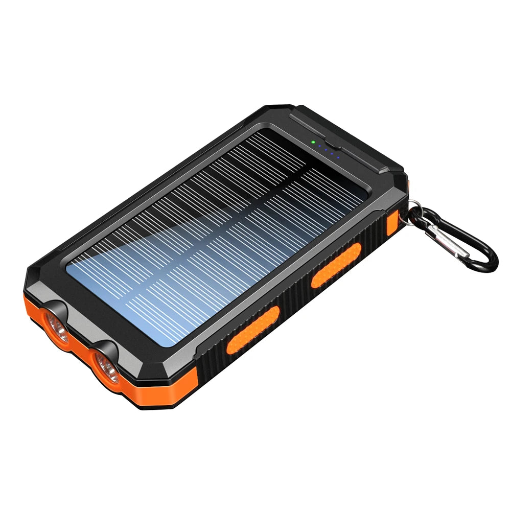 New Technology Products 2025 USB Charger 20100mAh LED Flashlight Waterproof Compass Portable 10000mAh Ultra Thin Solar Powerbank