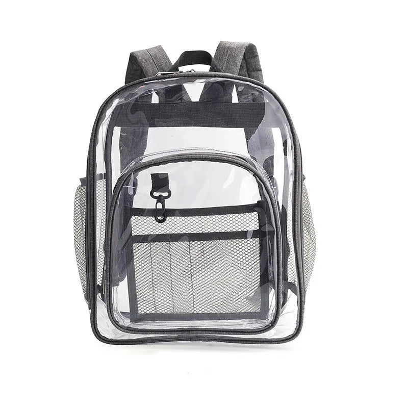 Backpack Waterproof Transparent School Bag Girl Large Capacity Backpack Solid Clear Backpack Men Fashion Transparent Plastic Bag