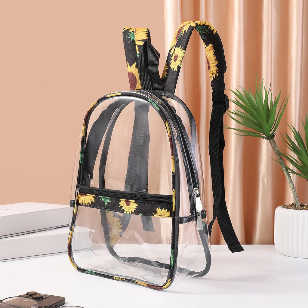 PVC Backpack, Large Capacity Women's Backpack, Children's Backpack Organizer Bag, Transparent Bag, Waterproof and Stain Resistan