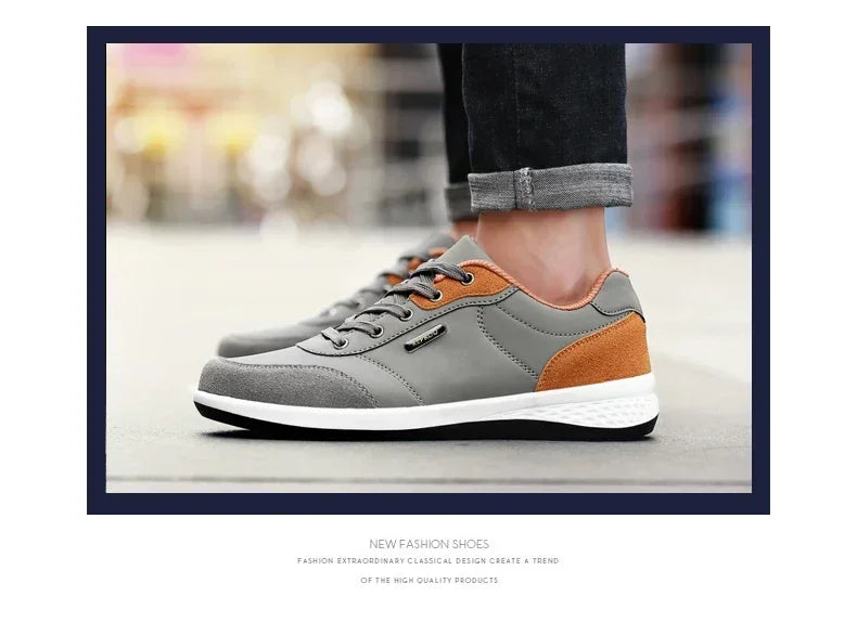 Men Shoes Spring Autumn Waterproof Walking Sneakers Leisure Male Leather Sports Shoes Non-Slip Footwear Tennis for Men Hombre