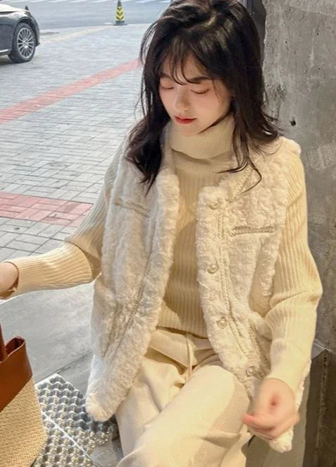 Clothes Fashion 2024 Women's Vests Solid Color Working Lightweight Warm Coats on Sale Lady Padded Cotton Giletes Casual Autumn