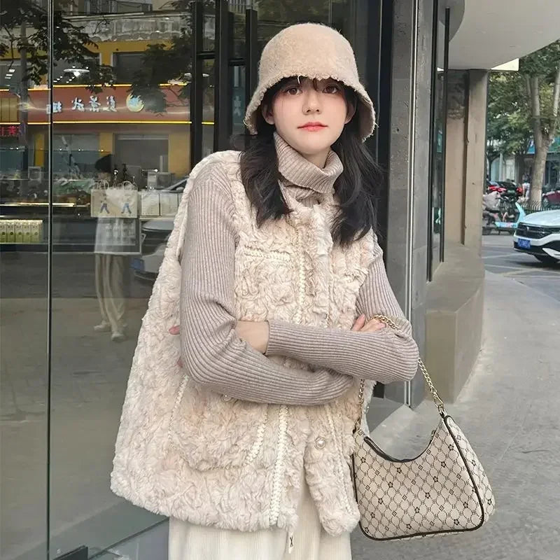 Clothes Fashion 2024 Women's Vests Solid Color Working Lightweight Warm Coats on Sale Lady Padded Cotton Giletes Casual Autumn