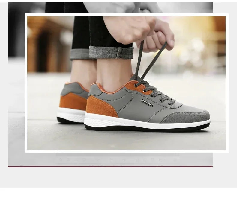 Men Shoes Spring Autumn Waterproof Walking Sneakers Leisure Male Leather Sports Shoes Non-Slip Footwear Tennis for Men Hombre