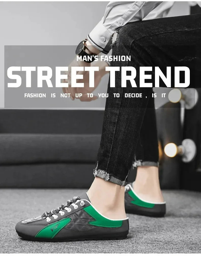 Summer Slippers for Men Trendy Men's Flat Bottom Casual Shoes Soft Sole Support Shoes Men's Sneakers Zapatos De Hombre