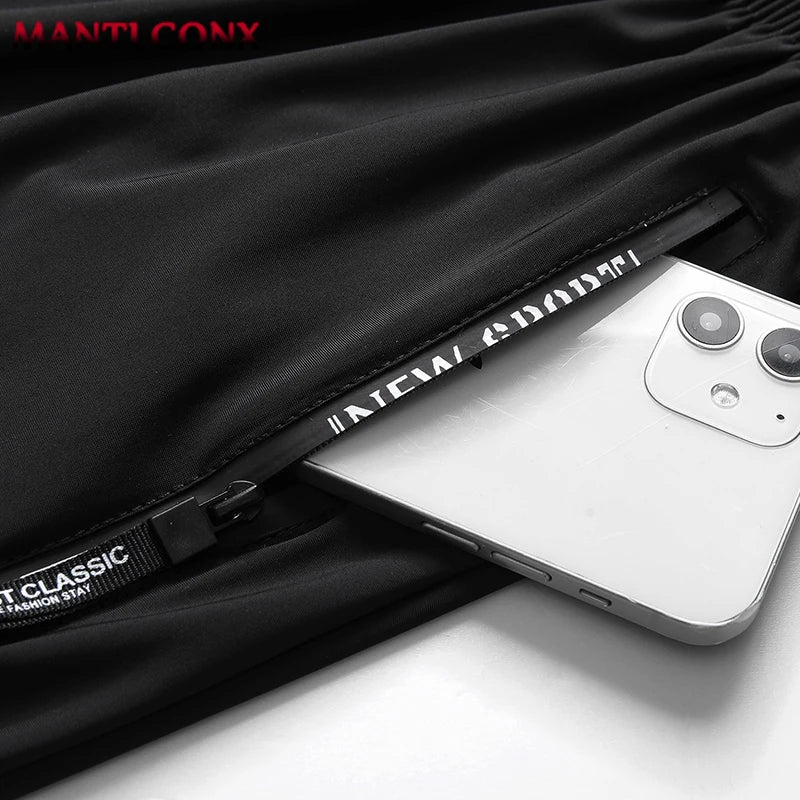 Summer Men's Sport Shorts Cool Sportswear Running Shorts Casual Bottoms Gym Fitness Training Jogging Short Pants Men Black Gray