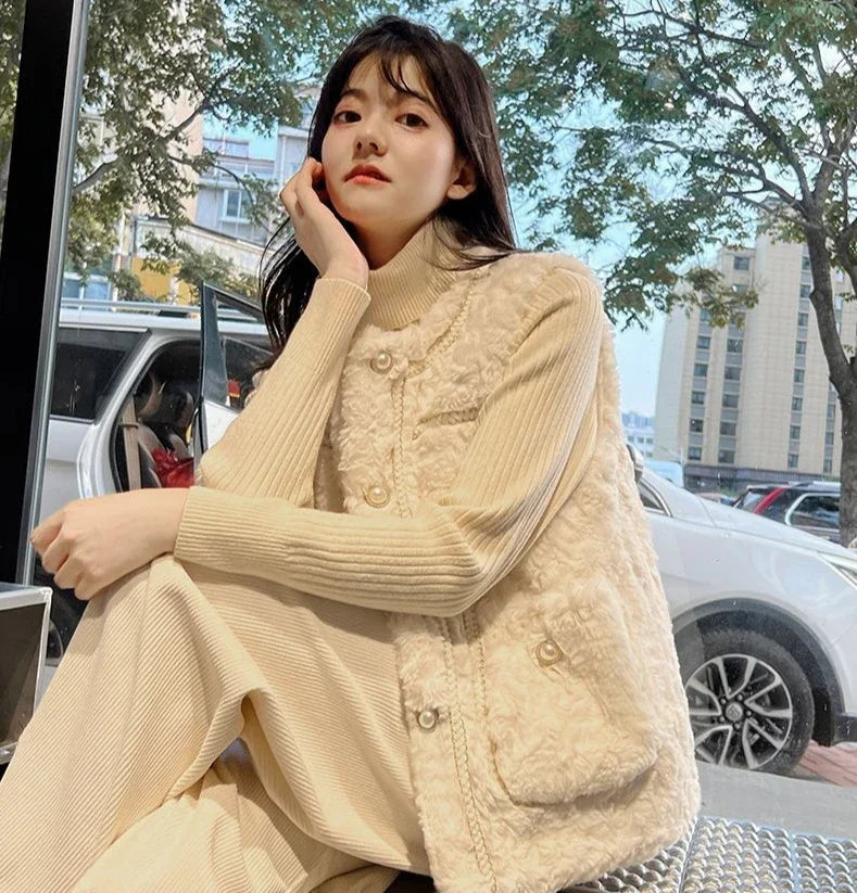 Clothes Fashion 2024 Women's Vests Solid Color Working Lightweight Warm Coats on Sale Lady Padded Cotton Giletes Casual Autumn