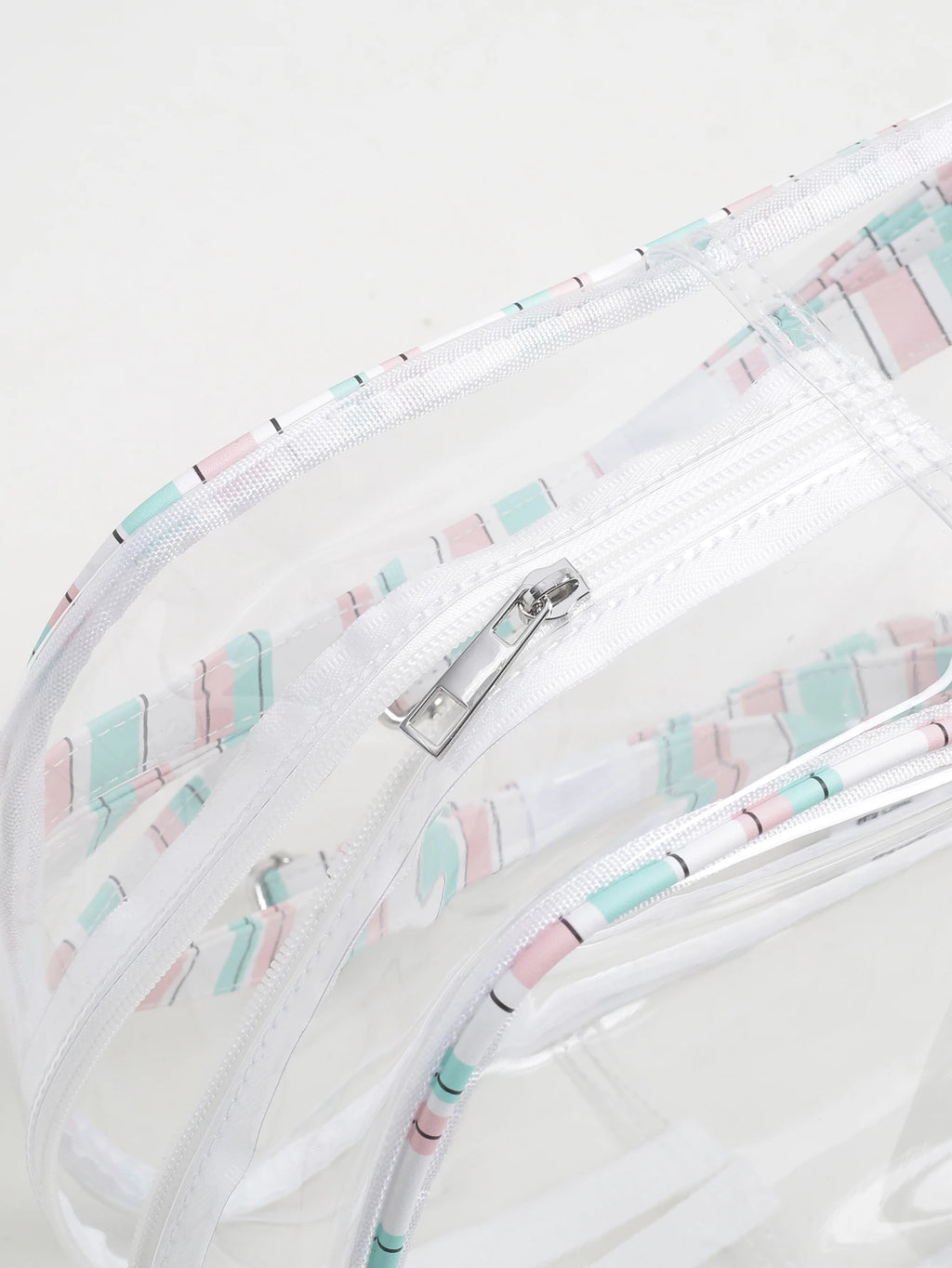 3 In One Clear Backpack Set Heavy Duty Transparent Backpack See Through Backpacks  for School,Clear Lunch Bag and Pencil Case