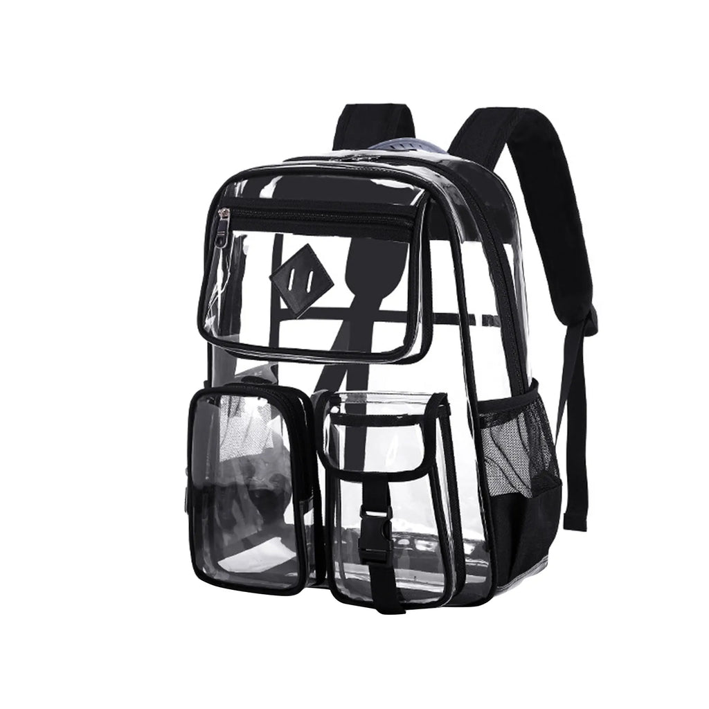 2025 Transparent Backpack Pvc Large Capacity Backpack Waterproof Backpack Outdoor Fitness Sports Visual Backpack Schoolbag