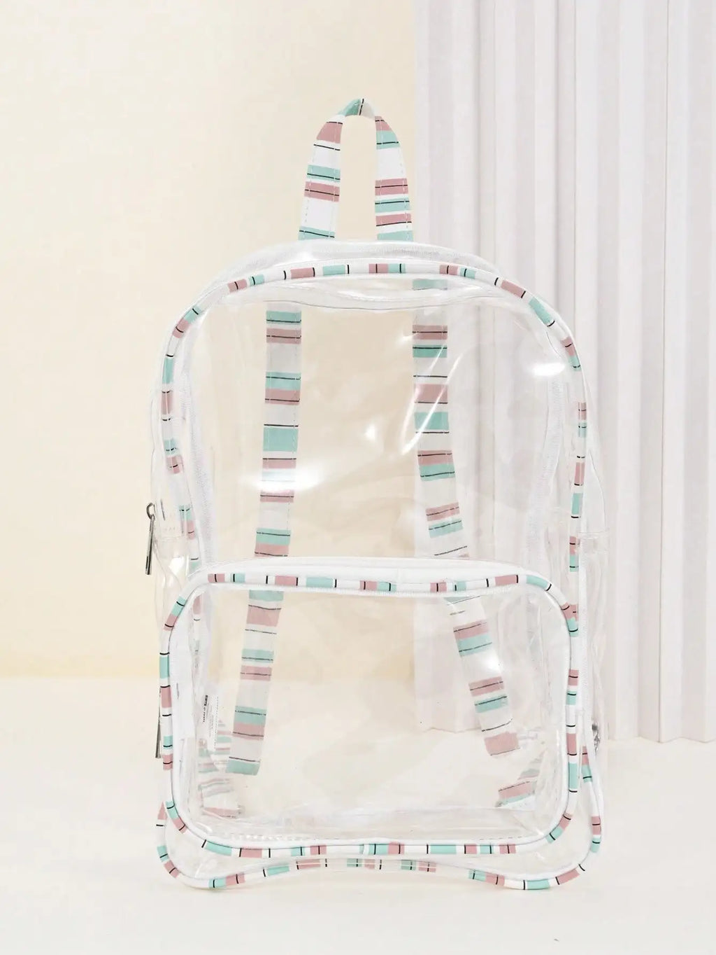 3 In One Clear Backpack Set Heavy Duty Transparent Backpack See Through Backpacks  for School,Clear Lunch Bag and Pencil Case