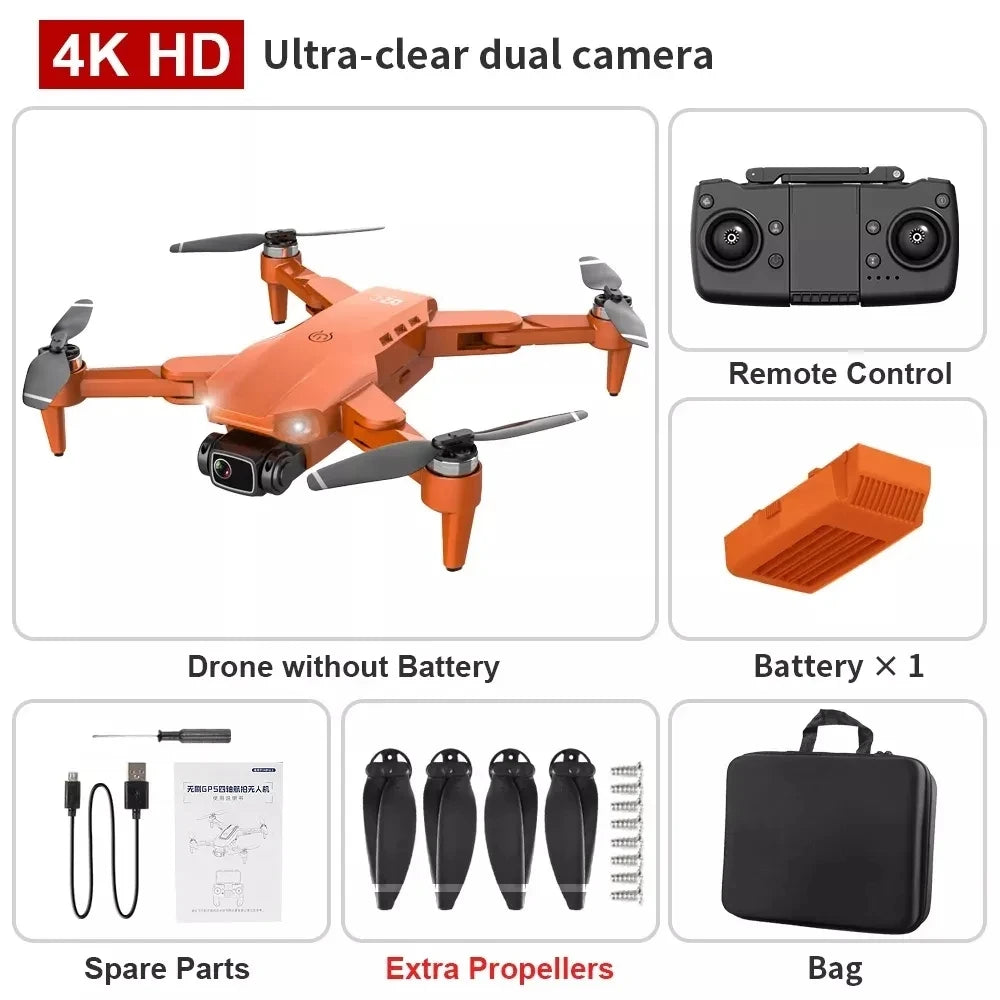 Drone L900 Pro 4K Professional 5G GPS HD Dual Camera Photography Brushless Foldable Quadcopter RC Distance 1.2KM Drones Toys
