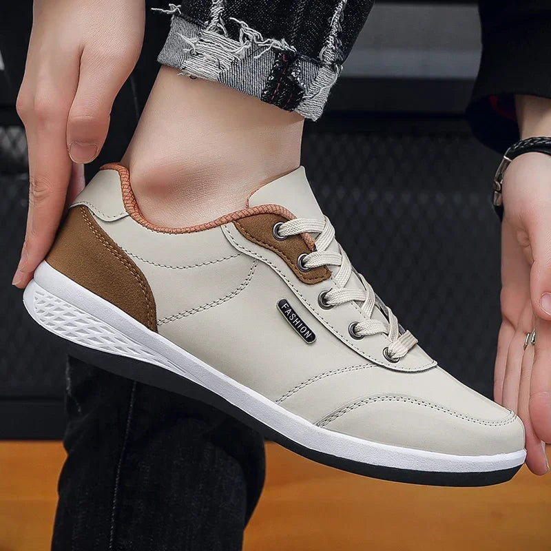 Men Shoes Spring Autumn Waterproof Walking Sneakers Leisure Male Leather Sports Shoes Non-Slip Footwear Tennis for Men Hombre