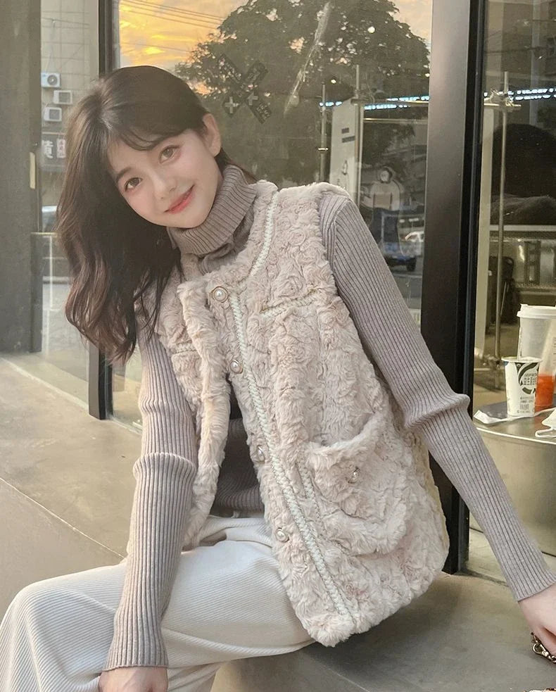 Clothes Fashion 2024 Women's Vests Solid Color Working Lightweight Warm Coats on Sale Lady Padded Cotton Giletes Casual Autumn