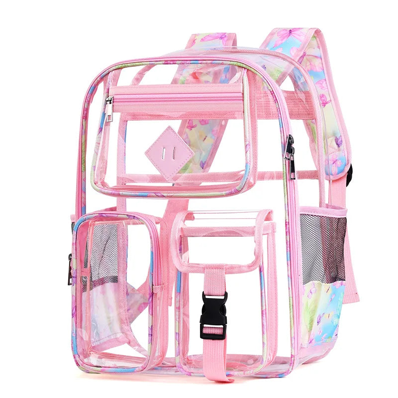 Women's Large Capacity Travel Backpack for Man Waterproof Casual eenagers College School Bag  Clear Backpack