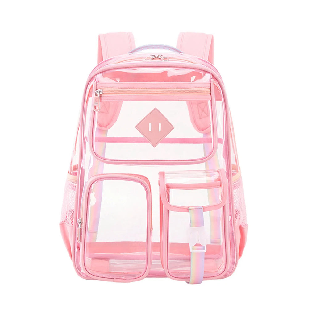 2025 Transparent Backpack Pvc Large Capacity Backpack Waterproof Backpack Outdoor Fitness Sports Visual Backpack Schoolbag