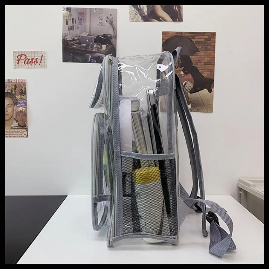 PVC backpack, PVC mesh inner bag, backpack, transparent  backpack, PVC transparent backpack