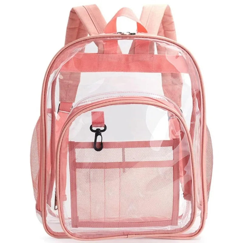 Backpack Waterproof Transparent School Bag Girl Large Capacity Backpack Solid Clear Backpack Men Fashion Transparent Plastic Bag