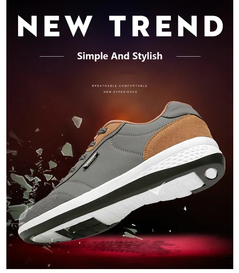 Men Shoes Spring Autumn Waterproof Walking Sneakers Leisure Male Leather Sports Shoes Non-Slip Footwear Tennis for Men Hombre