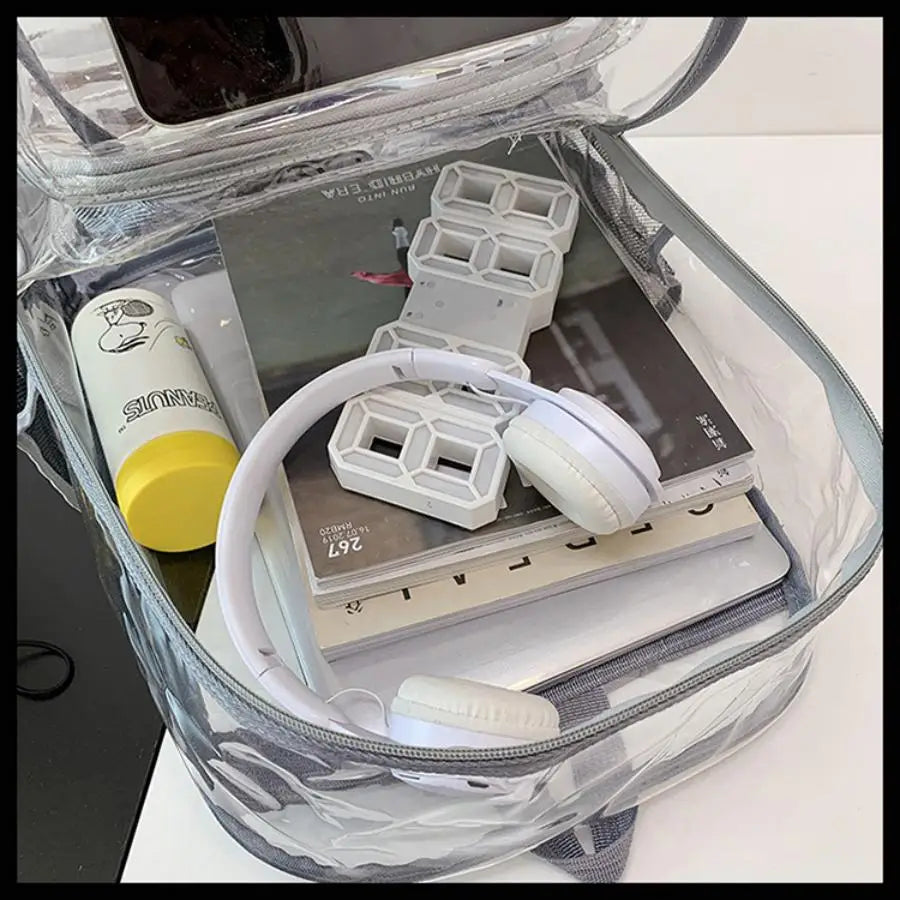 PVC backpack, PVC mesh inner bag, backpack, transparent  backpack, PVC transparent backpack