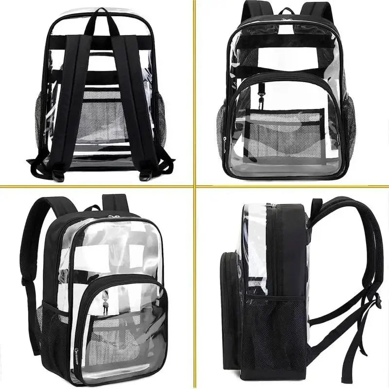 New Transparent PVC Backpacks, Outdoor Sport Large Capacity Bag, Easy To Clean