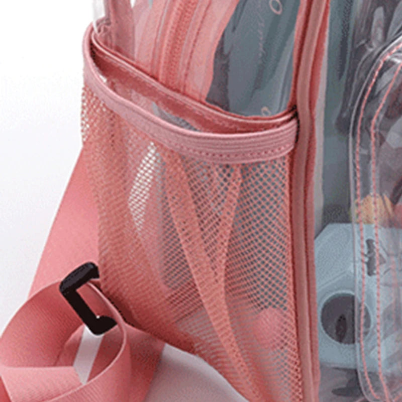 Backpack Waterproof Transparent School Bag Girl Large Capacity Backpack Solid Clear Backpack Men Fashion Transparent Plastic Bag