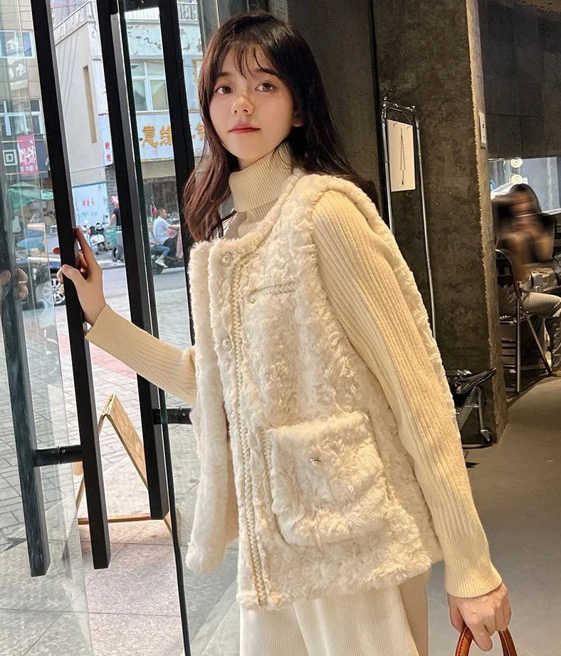 Clothes Fashion 2024 Women's Vests Solid Color Working Lightweight Warm Coats on Sale Lady Padded Cotton Giletes Casual Autumn