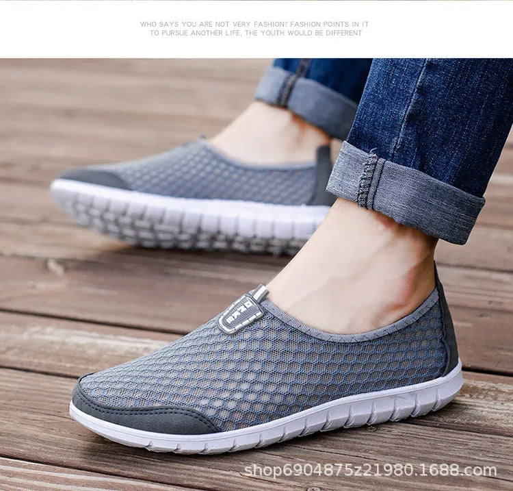 Men Shoes Casual Breathable Lightweight Sports Shoes for Men Outdoor Walking Tennis Sneakers Male Slip-on