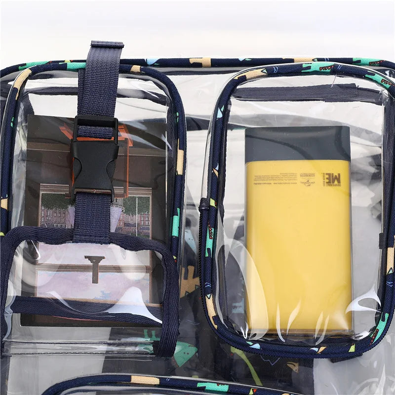 Women's Large Capacity Travel Backpack for Man Waterproof Casual eenagers College School Bag  Clear Backpack