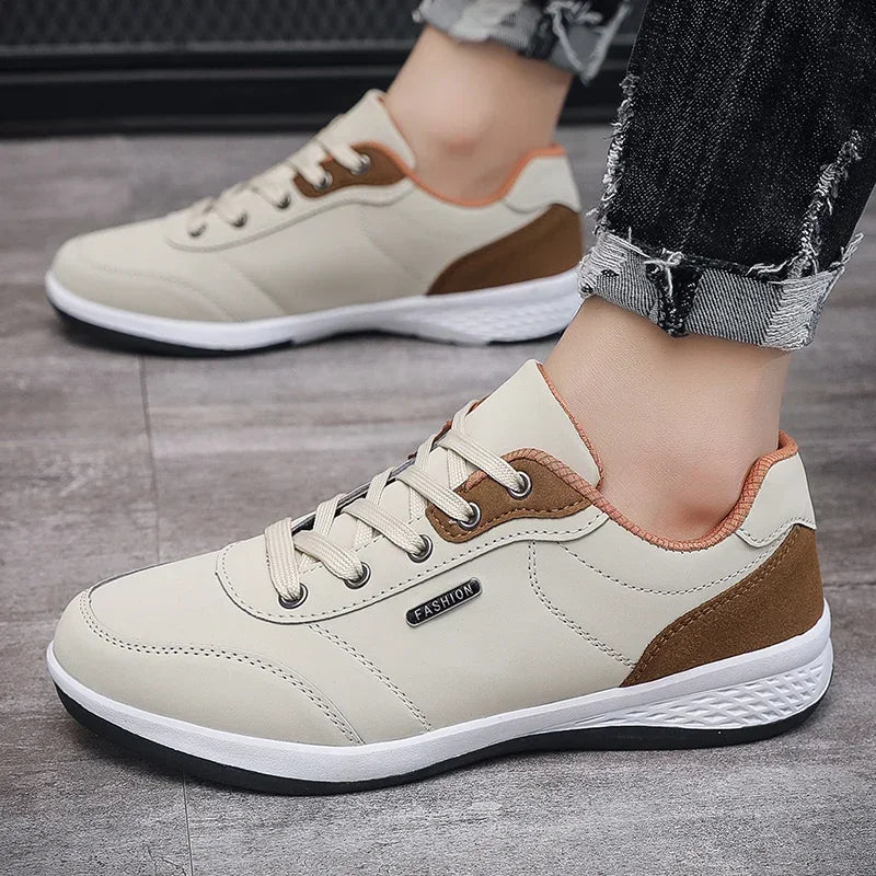 Men Shoes Spring Autumn Waterproof Walking Sneakers Leisure Male Leather Sports Shoes Non-Slip Footwear Tennis for Men Hombre