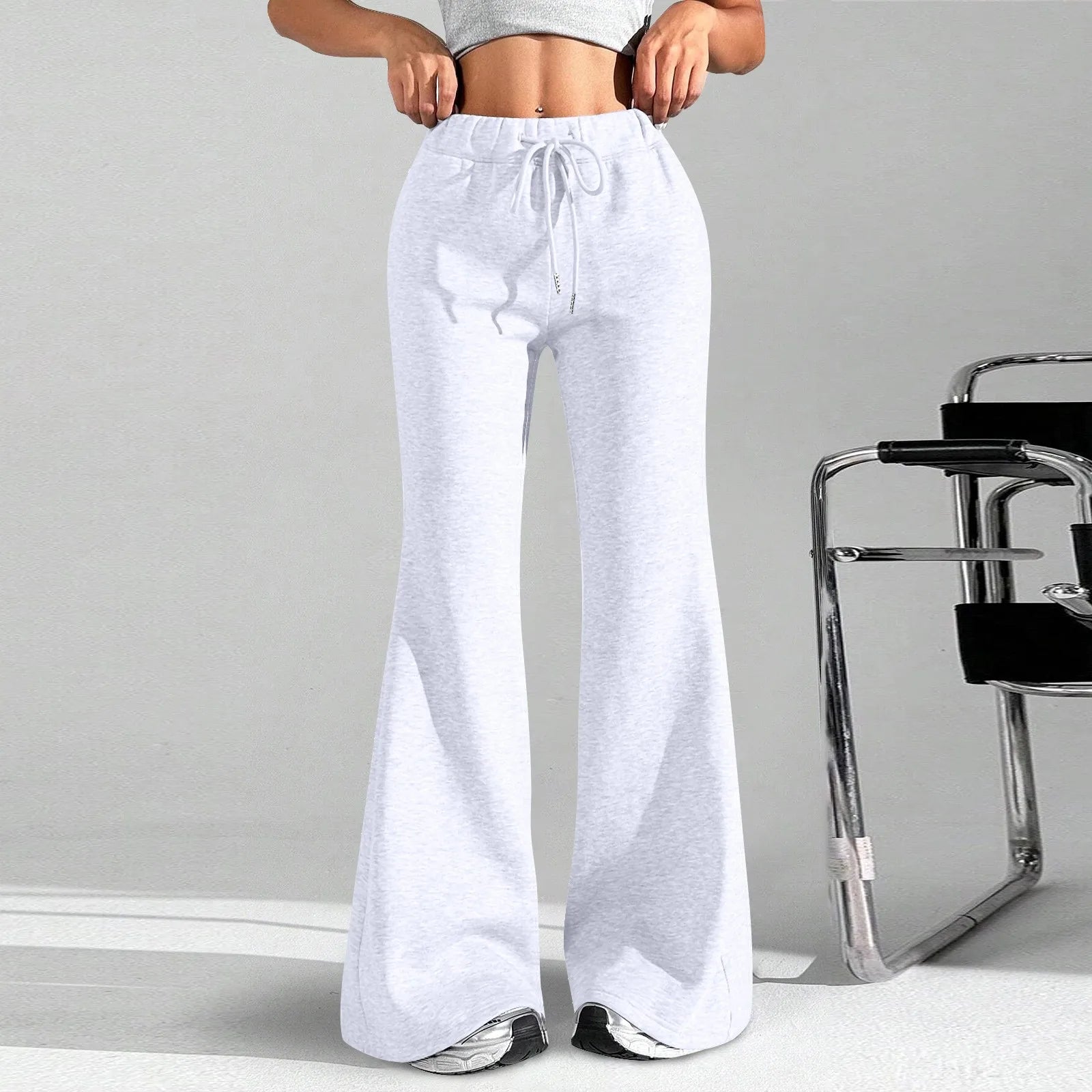 Clothes For Woman Leisure Flares Home Pant Bell-Bottoms Pants Woman Tracksuit Female Sport Trousers Solid Color Pantalones Mujer