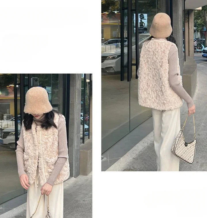 Clothes Fashion 2024 Women's Vests Solid Color Working Lightweight Warm Coats on Sale Lady Padded Cotton Giletes Casual Autumn