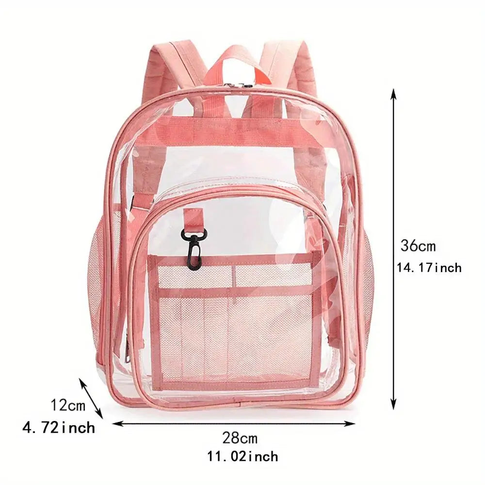 New Transparent PVC Backpacks, Outdoor Sport Large Capacity Bag, Easy To Clean