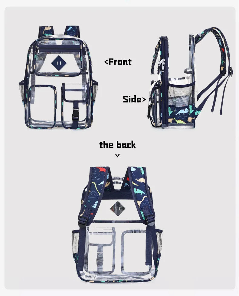 Women's Large Capacity Travel Backpack for Man Waterproof Casual eenagers College School Bag  Clear Backpack