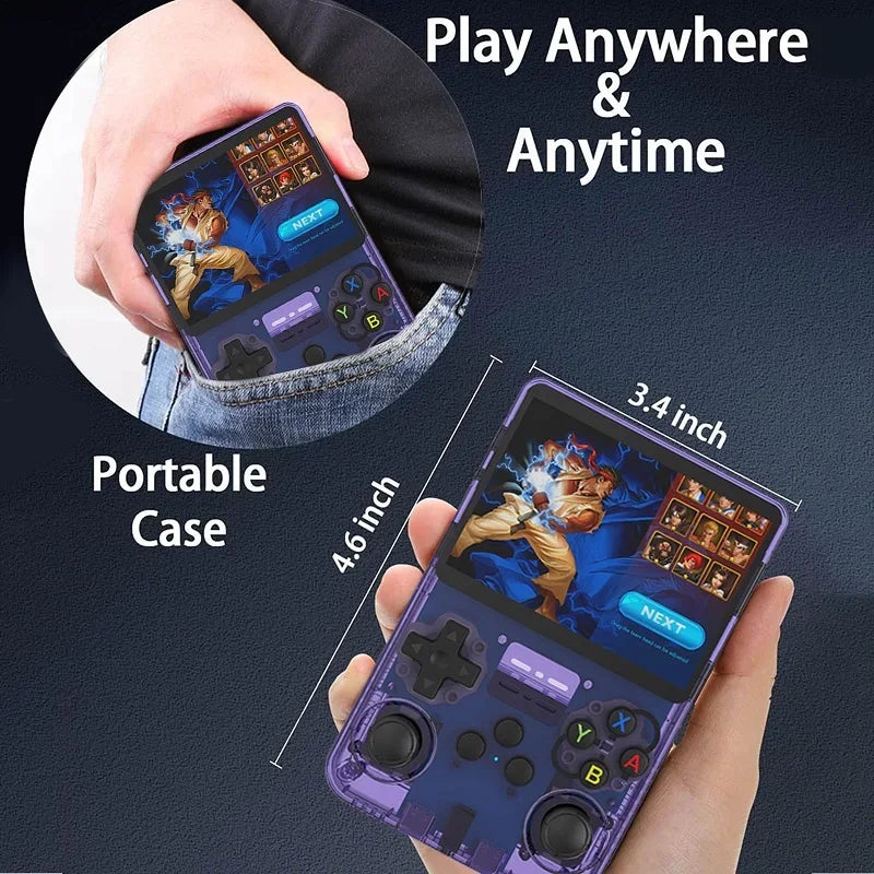 R36S Retro Handheld Video Game Console ARKOS System 3.5 Inch IPS Screen Classic Portable Pocket Video Player 128G Games Boy Gift