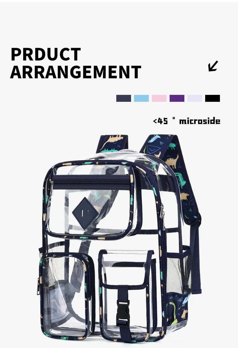 Women's Large Capacity Travel Backpack for Man Waterproof Casual eenagers College School Bag  Clear Backpack