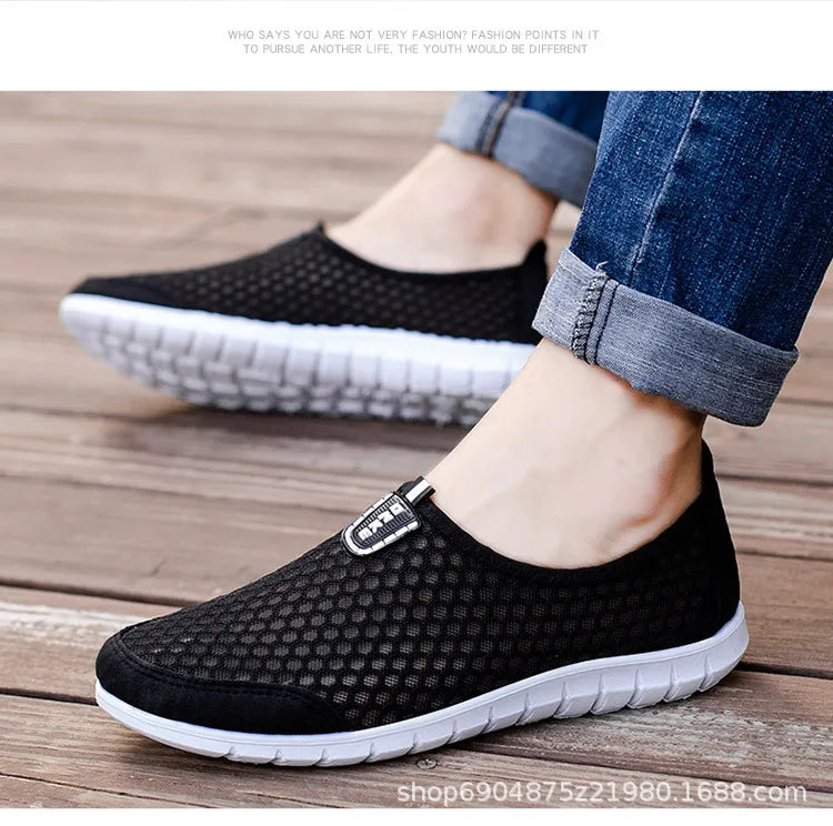 Men Shoes Casual Breathable Lightweight Sports Shoes for Men Outdoor Walking Tennis Sneakers Male Slip-on