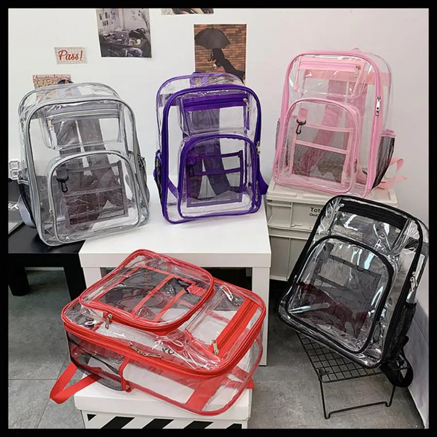PVC backpack, PVC mesh inner bag, backpack, transparent  backpack, PVC transparent backpack