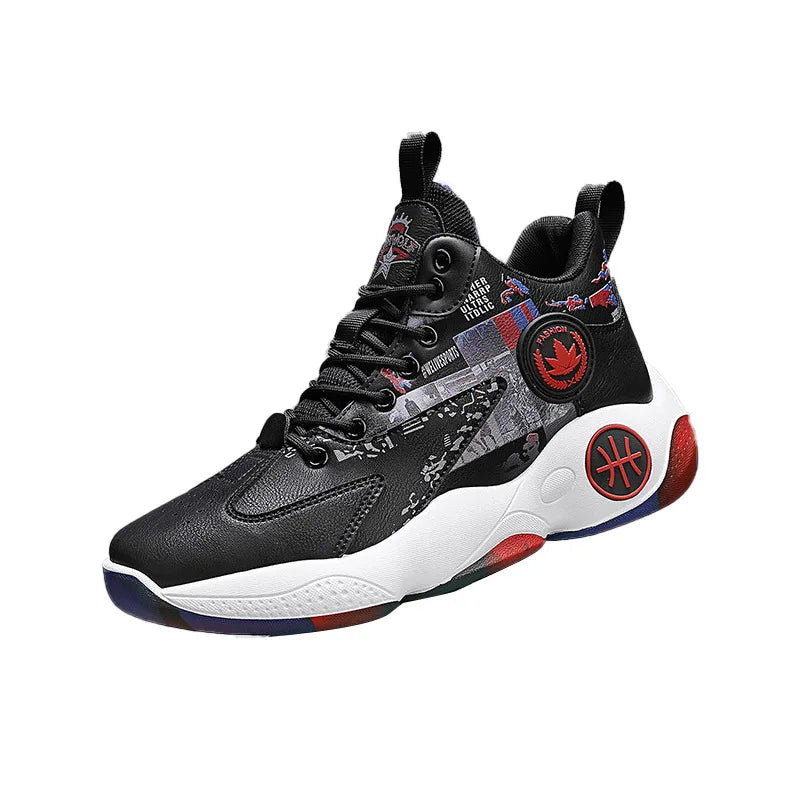 New Fashion Men's Basketball Shoes Trend Men's Sneakers Wear-resistant Comfortable Sports Shoes High Top Anti-slip Running Shoes