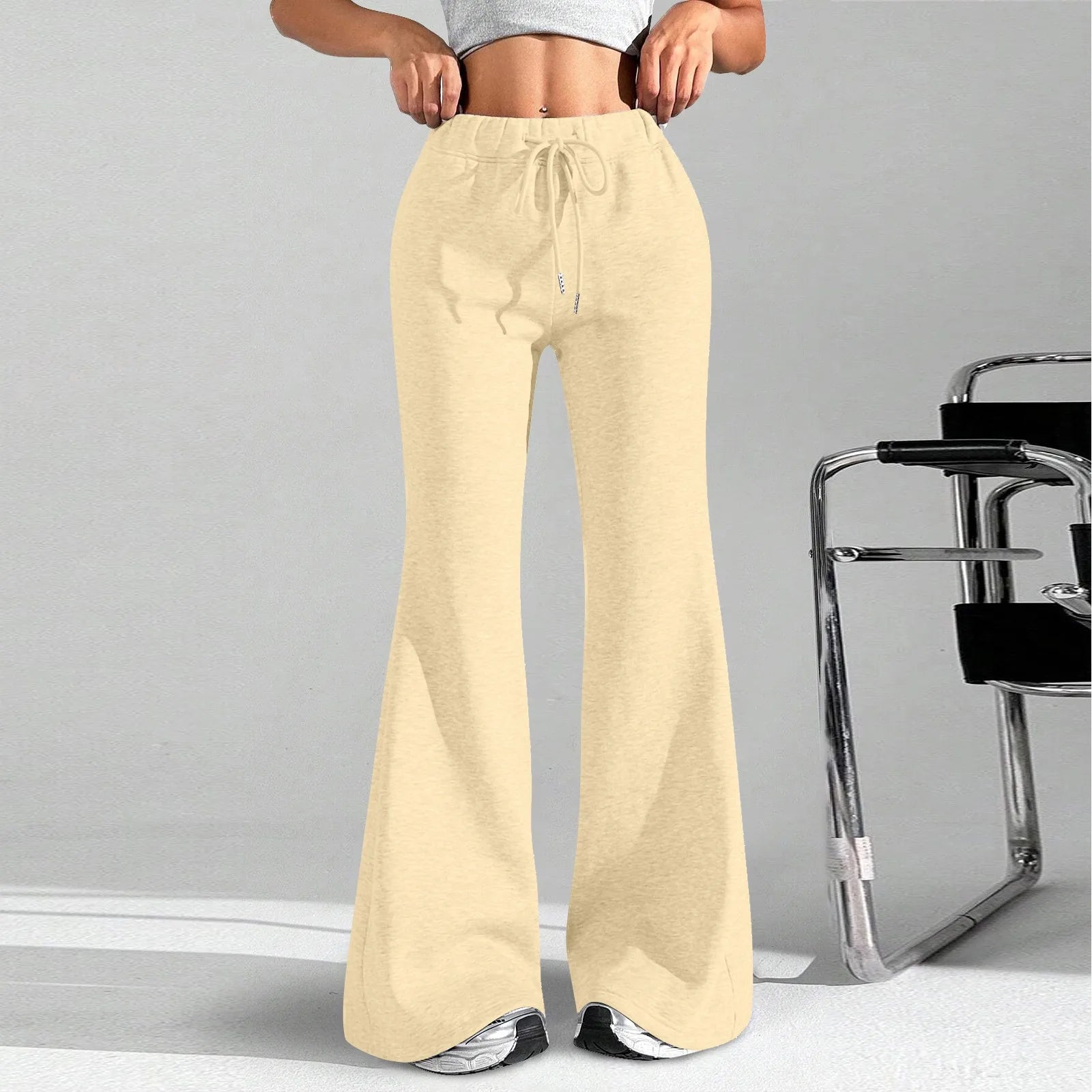 Clothes For Woman Leisure Flares Home Pant Bell-Bottoms Pants Woman Tracksuit Female Sport Trousers Solid Color Pantalones Mujer
