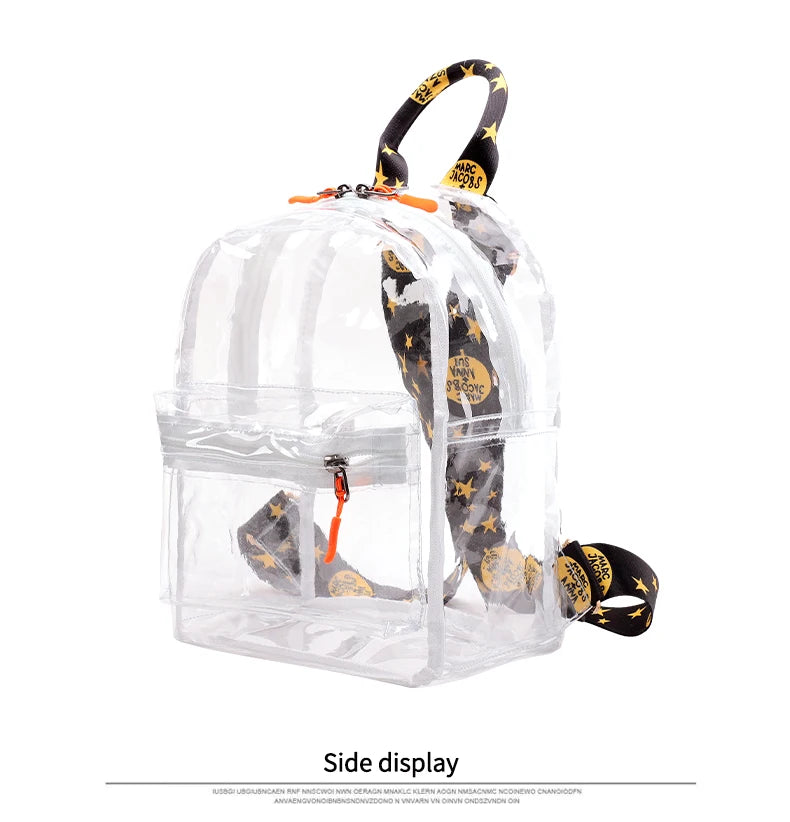 TINTAT Fashion Clear Women Backpack Transparent Mini Cute Backpack Travel School Backpack Student Bag For Girls Child Mochila