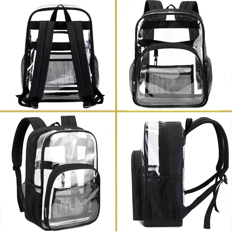 New Transparent PVC Backpacks, Outdoor Sport Large Capacity Bag, Easy To Clean