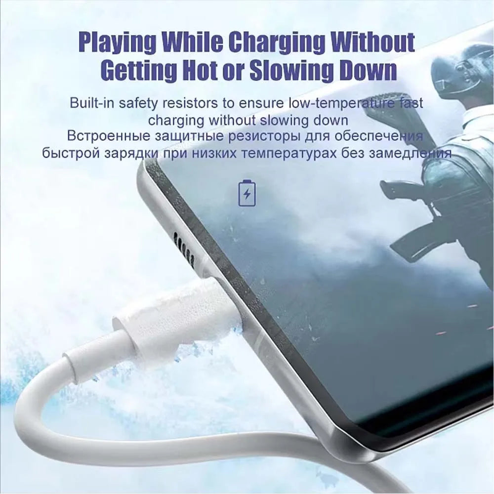 NNBILI 1-3PCS 10A 100W Type C Super Fast Charging Cable Data Cord For  Huawei OPPO vivo iQoo Quick Charing USB C Cables