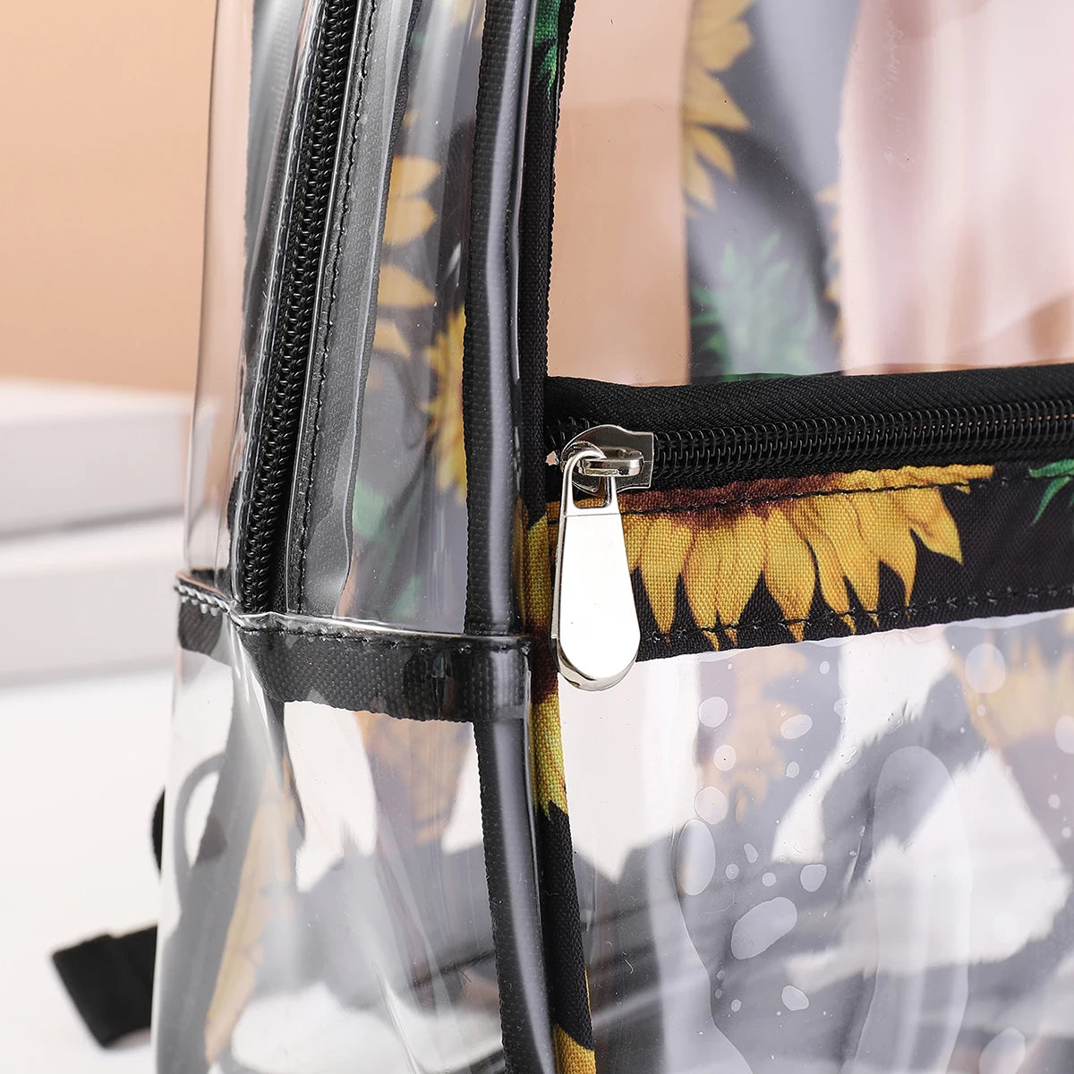 PVC Backpack, Large Capacity Women's Backpack, Children's Backpack Organizer Bag, Transparent Bag, Waterproof and Stain Resistan