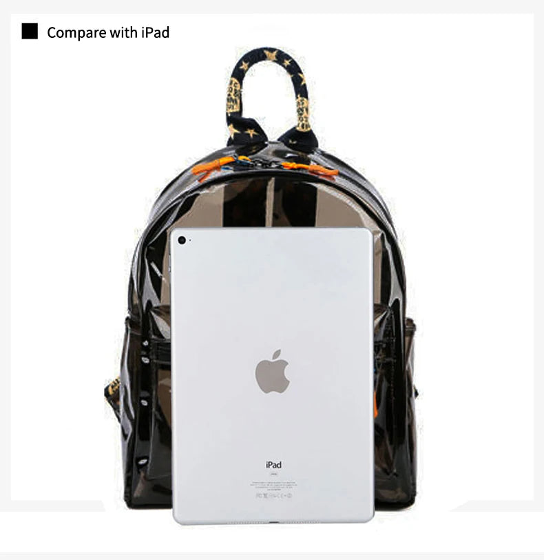 TINTAT Fashion Clear Women Backpack Transparent Mini Cute Backpack Travel School Backpack Student Bag For Girls Child Mochila