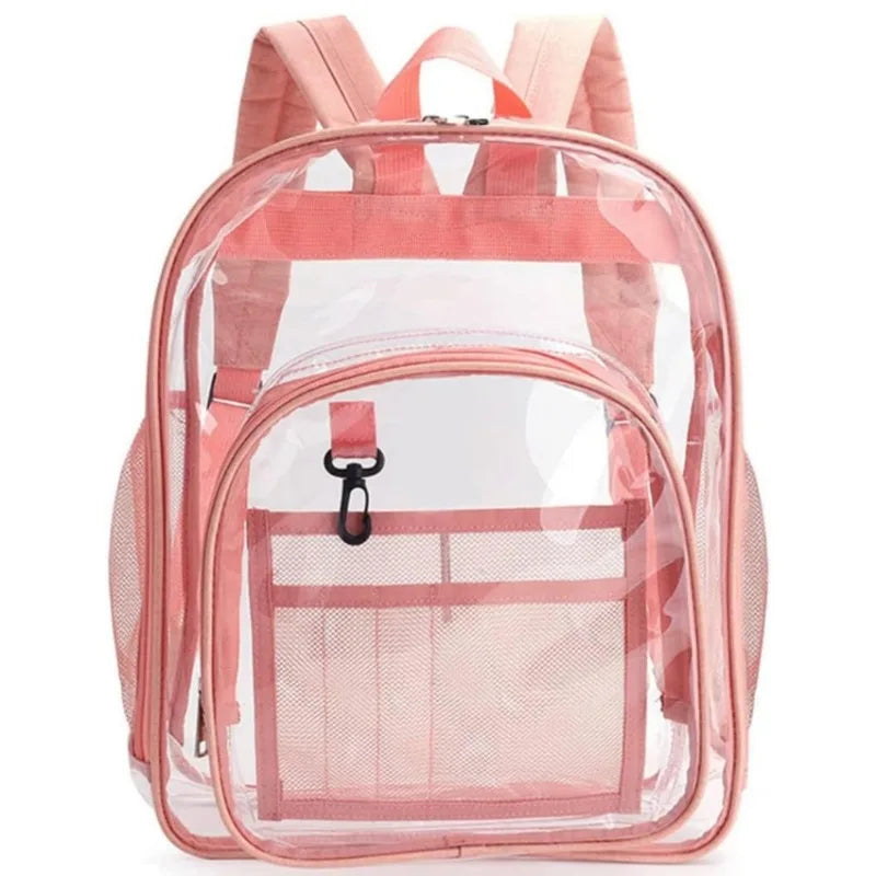 Backpack Waterproof Transparent School Bag Girl Large Capacity Backpack Solid Clear Backpack Men Fashion Transparent Plastic Bag
