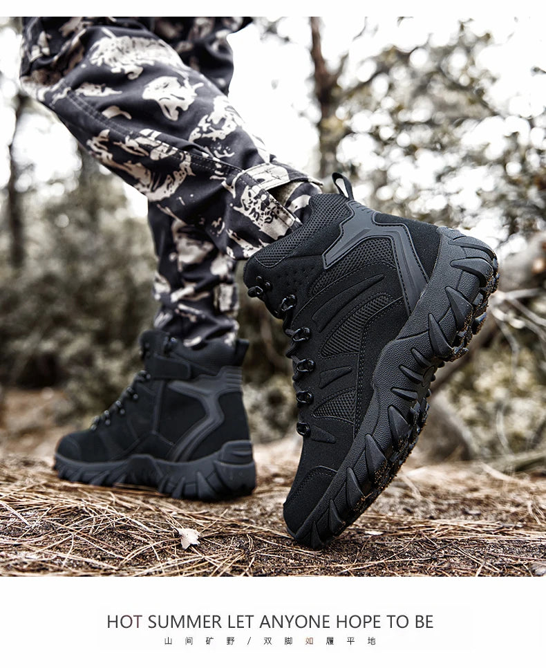 High Men´s Hiking Boots for Men Sneakers Deals Casual Male Shoes Sports and Leisure Outdoor Wear-resistant Non-slip Ankle Fabric