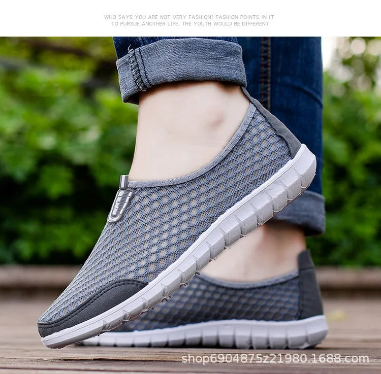 Men Shoes Casual Breathable Lightweight Sports Shoes for Men Outdoor Walking Tennis Sneakers Male Slip-on