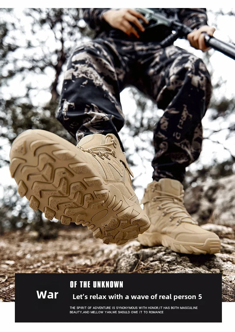 High Men´s Hiking Boots for Men Sneakers Deals Casual Male Shoes Sports and Leisure Outdoor Wear-resistant Non-slip Ankle Fabric