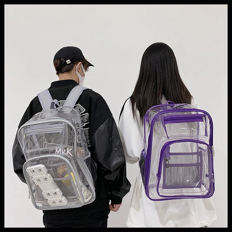 PVC backpack, PVC mesh inner bag, backpack, transparent  backpack, PVC transparent backpack